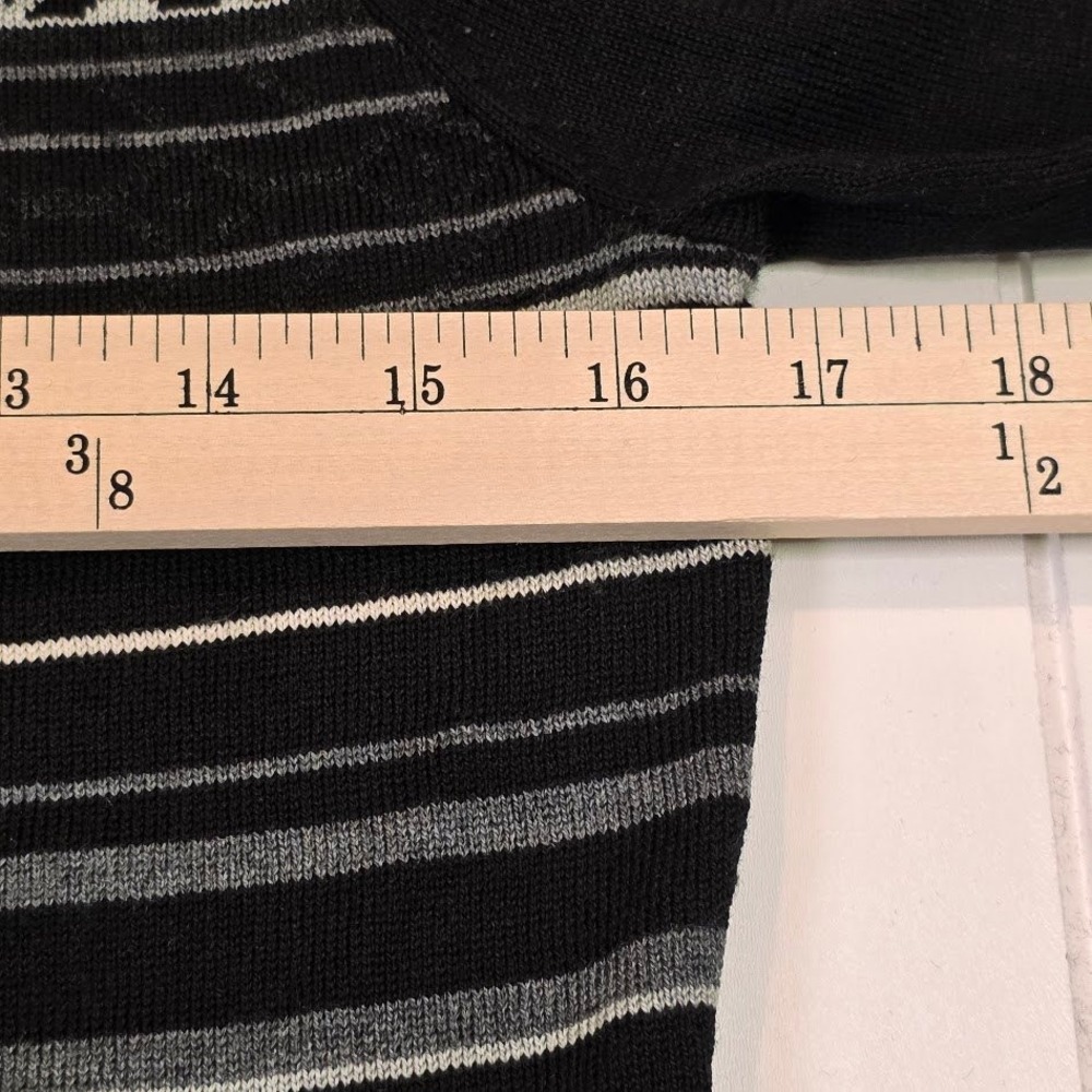 Smartwool Womens M Sweater Black Merino Wool Fair Isle Striped SW010039 - Picture 9 of 10